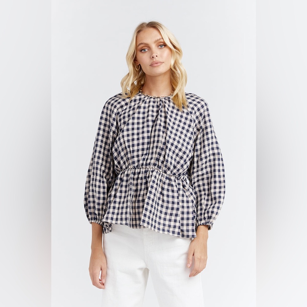 DISSH — Gingham Babydoll Top